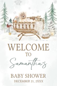 991 Baby it's Cold Outside Baby Shower Welcome Sign 24x36: 991 Baby it's Cold Outside Baby Shower Welcome Sign