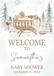 991 Baby it's Cold Outside Baby Shower Welcome Sign A3: 991 Baby it's Cold Outside Baby Shower Welcome Sign