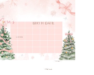 991 Baby it's Cold Outside Baby Shower Calendar design preview
