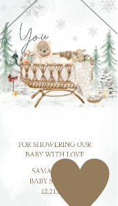991 Baby it's Cold Outside Baby Shower Favor Tag design preview