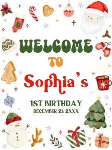 29BD Oh What Fun Christmas Birthday Welcome Sign 18x24: 29BD Oh What Fun Christmas Birthday Welcome Sign