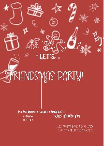 32SE Hand Drawn Christmas Party Invitation C design preview