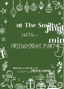 32SE Hand Drawn Christmas Party Invitation B design preview