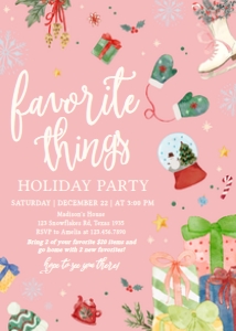 41SE Favorite Things Holiday Party Invitation C: 41SE Favorite Things Holiday Party Invitation C