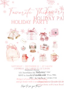 41SE Favorite Things Holiday Party Invitation C design preview
