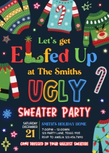 46SE Ugly Sweater Seasonal Invitation B: 46SE Ugly Sweater Seasonal Invitation B