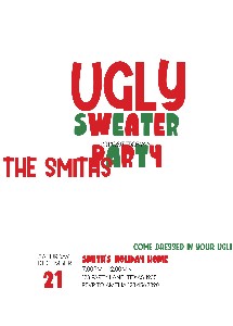 46SE Ugly Sweater Seasonal Invitation B design preview