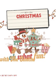 56SE Christmas Movie Night Oh What Fun Invitation C design preview