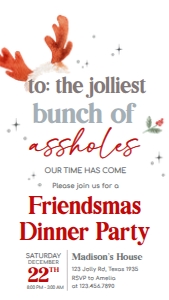 67SE Jolly Friendsmas Invitation Mobile A: 67SE Jolly Friendsmas Invitation A