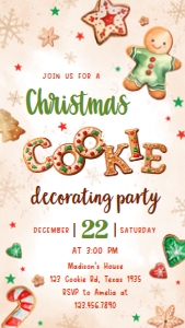 66SE Christmas Cookie Invitation Mobile A: 66SE Christmas Cookie Invitation A