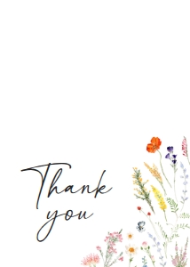 997 Baby in Blooms Baby Shower Thank you Card A: 997 Baby in Blooms Baby Shower Invitation Set A