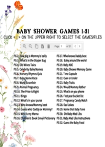 997 Baby in Blooms Baby Shower Games Bundle design preview