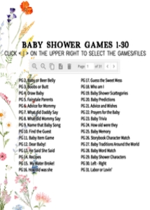 997 Baby in Blooms Baby Shower Games Bundle 2 A: 997 Baby in Blooms Baby Shower Games Bundle