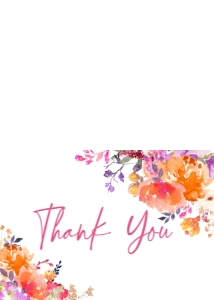 1000 Bright Flowers Baby in Bloom Thank You Card A: 1000 Bright Flowers Baby in Bloom Baby Shower Invitation Set
