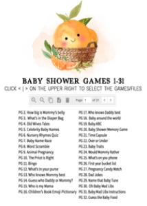 1005 Little Cutie Baby Shower Games Bundle 1 A: 1005 Little Cutie Baby Shower Games