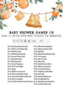 1003 A little Cutie Baby Shower Games Bundle 1 A: 1003 A little Cutie Baby Shower Games