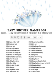 1004 Boy April Showers Baby Shower Games Bundle 2 A: 1004 Boy April Showers Baby Shower Games