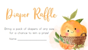 1005 Little Cutie Baby Shower Diaper Raffle A: 1005 Little Cutie Baby Shower Invitation Set