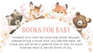 1007 Floral Woodland Baby Shower Books for Baby A: 1007 Floral Woodland Baby Shower Invitation Set