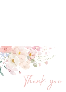 1009 Baby in Bloom Baby Shower Thank you Card A: 1009 Baby in Bloom Baby Shower Invitation Set