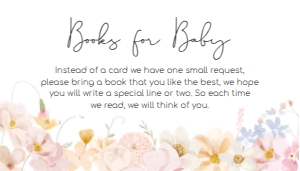 1010 A Little Wildflower Baby Shower Books for Baby A: 1010 A Little Wildflower Baby Shower Invitation Set