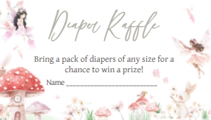 1011 Little Fairy Baby Shower Diaper Raffle A: 1011 Little Fairy Baby Shower Mega Bundle