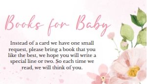 1017 Pink Floral Baby Shower Books for Baby A: 1017 Pink Floral Baby Shower Invitation Set