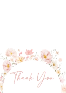1016 Baby in Bloom Baby Shower Thank You Card A: 1016 Baby in Bloom Baby Shower Invitation Set