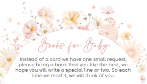 1016 Baby in Bloom Baby Shower Books for Baby A: 1016 Baby in Bloom Baby Shower Invitation Set