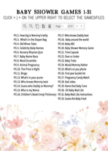 1010 A Little Wildflower Baby Shower Games Bundle 1 A: 1010 A Little Wildflower Baby Shower Games