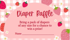1019 Berry Sweet Baby Shower Diaper Raffle A: 1019 Berry Sweet Baby Shower Invitation Set