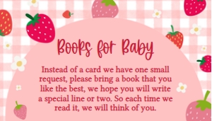 1019 Berry Sweet Baby Shower Books for Baby A: 1019 Berry Sweet Baby Shower Invitation Set