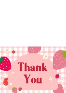 1019 Berry Sweet Baby Shower Thank You Card A: 1019 Berry Sweet Baby Shower Invitation Set