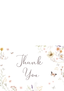 1020 Wildflower Baby Shower Thank You Card A: 1020 Wildflower Baby Shower Invitation Set