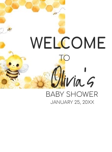 39BD Little Wildflower Birthday Welcome Sign design preview