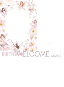 38BD Fairy Enchanted Garden First Birthday Welcome Sign design preview