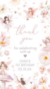 38BD Fairy Enchanted Garden First Birthday Favor Tag A: 38BD Fairy Enchanted Garden First Birthday Favor Tag