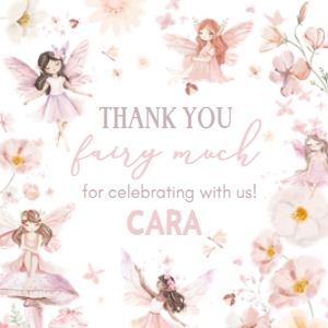 38BD Fairy Enchanted Garden First Birthday Squared Favor Tags A: 38BD Fairy Enchanted Garden First Birthday Round Favor Tags