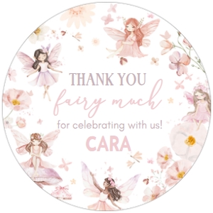 38BD Fairy Enchanted Garden First Birthday Round Favor Tags A: 38BD Fairy Enchanted Garden First Birthday Round Favor Tags