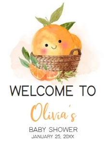 1005 Little Cutie Baby Shower Welcome Sign 11x15 A: 1005 Little Cutie Baby Shower Welcome Sign