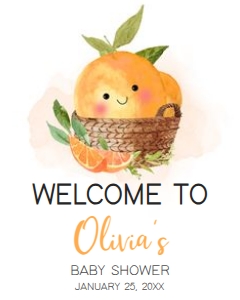 1005 Little Cutie Baby Shower Welcome Sign 16x20 A: 1005 Little Cutie Baby Shower Welcome Sign