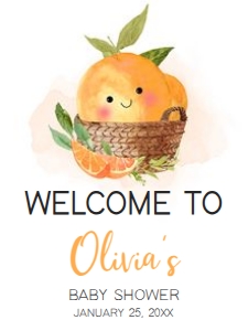 1005 Little Cutie Baby Shower Welcome Sign 18x24 A: 1005 Little Cutie Baby Shower Welcome Sign