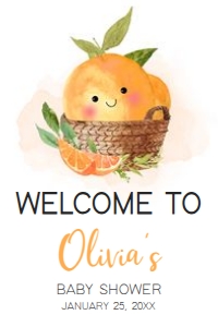 1005 Little Cutie Baby Shower Welcome Sign 20x30 A: 1005 Little Cutie Baby Shower Welcome Sign