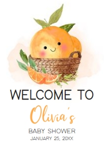1005 Little Cutie Baby Shower Welcome Sign A2 A: 1005 Little Cutie Baby Shower Welcome Sign