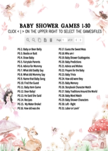 1011 Little Fairy Baby Shower Games Bundle 2 A: 1011 Little Fairy Baby Shower Mega Bundle