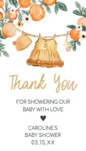 1003 A Little Cutie Baby Shower Favor Tag design preview
