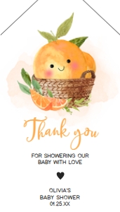 1005 Little Cutie Baby Shower Favor Tag with Line A: 1005 Little Cutie Baby Shower Favor Tag