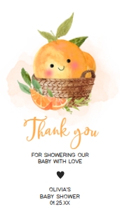 1005 Little Cutie Baby Shower Favor Tag design preview