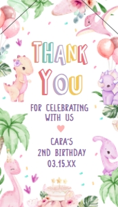 40BD Pink Dinosaur Birthday Party Favor Tag with Line A: 40BD Pink Dinosaur Birthday Party Favor Tag