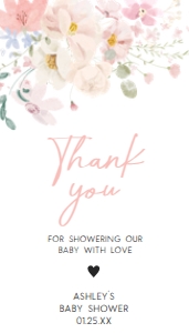 1009 Baby in Bloom Baby Shower Favor Tag design preview
